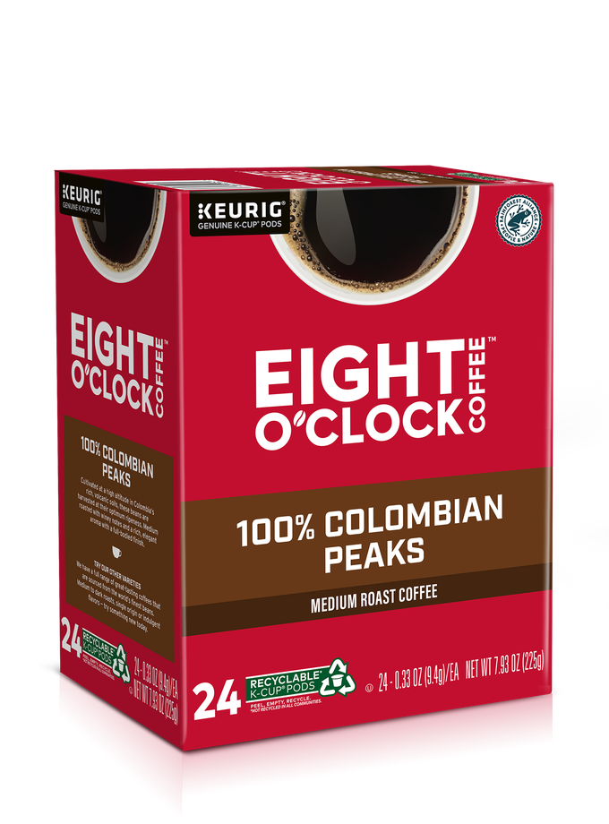 Eight O'Clock 100% Colombian Peaks K-Cup® Pods New Arrival