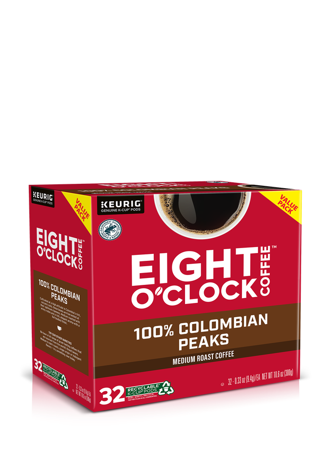 Eight O'Clock 100% Colombian Peaks K-Cup® Pods New Arrival